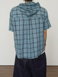 Shearling Check Hood Shirt