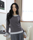 Double layered round tee