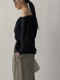 [Strap SET] Nicole Two-Way Flared Blouse