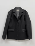 Della Leather Single Loose Fit Jacket