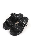 Slide eyelet sandals