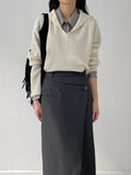 Moz Big Collar Wrap Blouse
