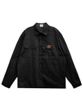 Patch Work Shirt Jacket