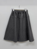 Wool Pleated Midi Skirt