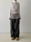 [Inner Brush] Pintuck Daily Neck Polar T-shirt