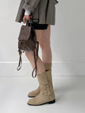 Edith Belt Suede Boots