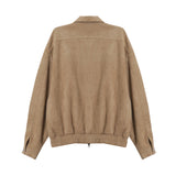 Simple Mood Suede Zip-Up Jacket
