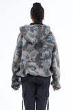 Donald camouflage fleece shearling jacket