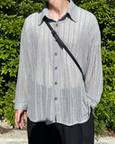 Net overfit collar shirt