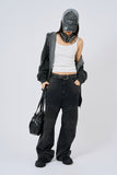 Petra pigment damaged hood zip-up