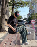 Keep patch denim pants