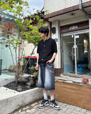 Scented Black Washed Bermuda Pants
