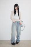Mega hip original washed denim pants