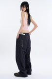 Laia wide binding cropped sleeveless top
