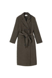 Raven quilted wool double long coat