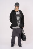 Padded glossy leather shoulder bag