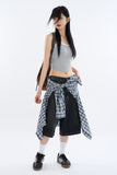 Beat over nerd check shirt