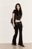Slim lap bootcut pants