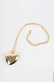 long heart chain necklace