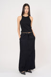 Mode slit string long skirt