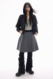 Grace pleated midi skirt