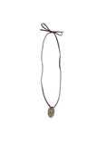 Flick Circle Leather Necklace