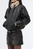 Poure Fur Leather Jacket