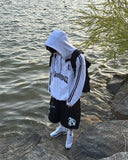 Scannel button hoodie