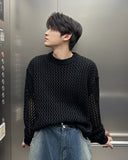 Os punching see-through knit