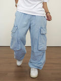 Summer Wide Cool Banding Cargo Denim