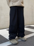 Half and Half Denim Balloon String Pants