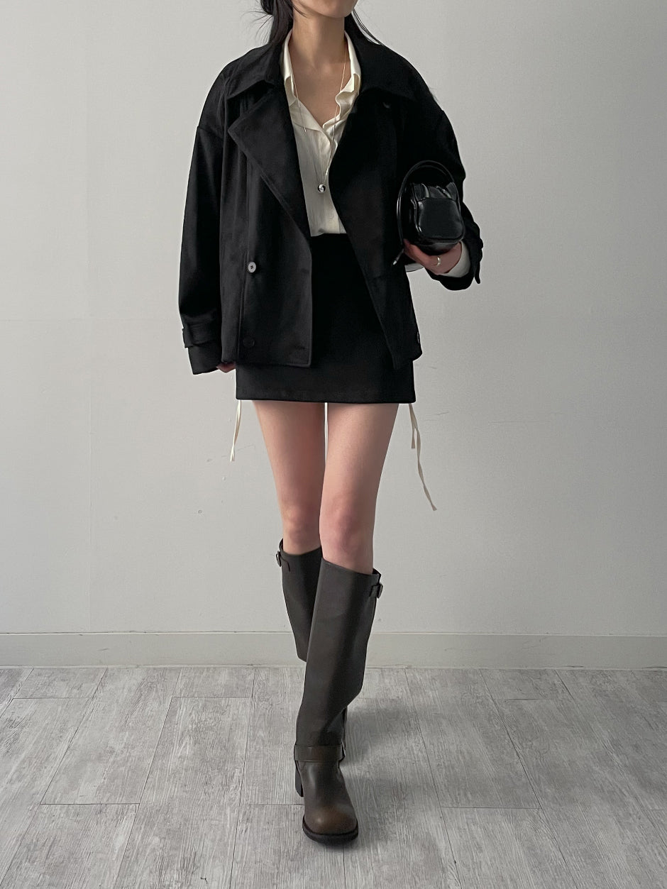 【INCHANT ME】Seller Suede Overfit Trench Jacket INCHANT ME(インチャントミー) - セラースエードオーバー