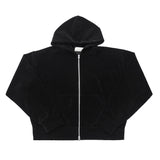 Velvet Crop Hood Zip-Up