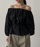 [Strap SET] Nicole Two-Way Flared Blouse