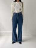 519 Deep Blue High Waist Wide Denim