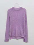 Kid Mohair Slit See-Through Knit