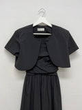 Mono Nylon Bolero Crop Jacket