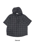 Shearling Check Hood Shirt