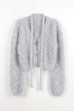 Feather chain scarf fur cardigan