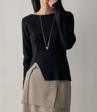 Ruby Slit Ribbed T-Shirt
