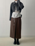 [wool90%/handmade] Collar slit handmade short jacket