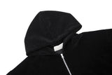 Velvet Crop Hood Zip-Up