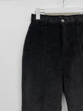 Beishu Corduroy Pin Tuck Bootcut Pants