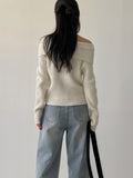 Picky Ribbed Off-Shoulder Knit