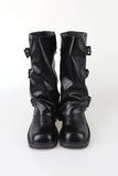 Side zipper wrinkle boots