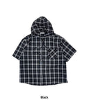 Shearling Check Hood Shirt
