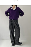 Shes Stripe Two-Tuck Wide Slacks