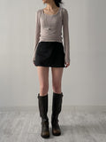 Seller Suede Mini Skirt