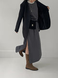 Shirred Unbalanced Long Layered One Piece