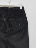 Beishu Corduroy Pin Tuck Bootcut Pants